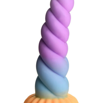 Mystique Silicone Unicorn Dildo By Xr Brands — Multi-Color Exotic Fantasy Dildo With Suction Cup Base