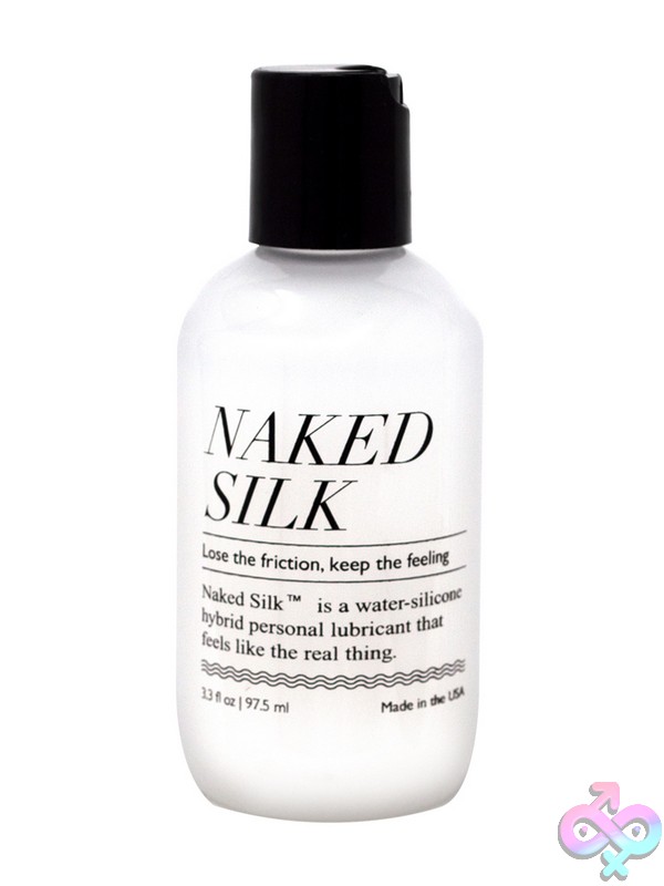 Naked Silk hybrid lubricants bottle from Discreet Toys