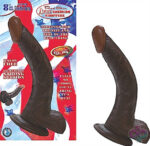 Afro American Whoppers 4 Super Flexible Dong realistic dildo by Nasstoys in brown