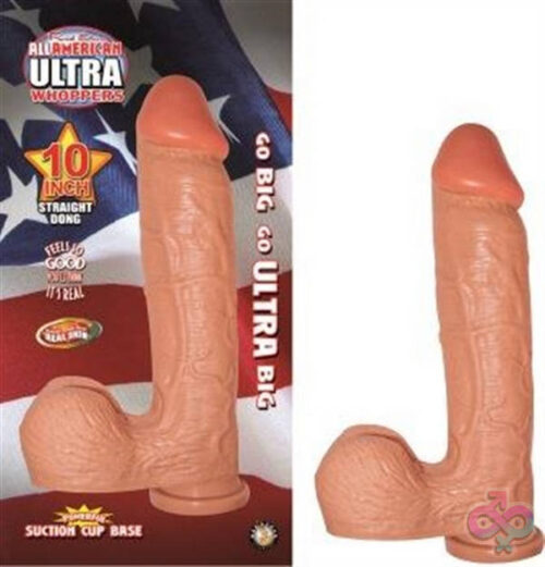 Nasstoys Sex Toys - All American Ultra Whoppers - 10 in Straight Dong -Flesh