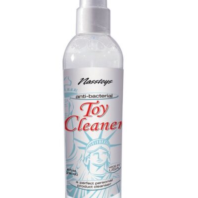 Clear antibacterial toy cleaner 8 oz bottle by Nasstoys