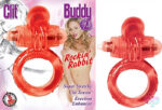 Clit Buddy 2 blue vibrating cock ring with bunny ears by Nasstoys