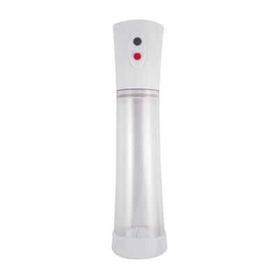 Commander Electric Pump Clear by Nasstoys — white USB rechargeable electric penis pump with control panel