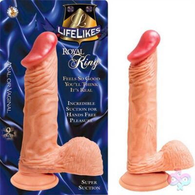 Lifelike Flesh Royal King 9 Inch Realistic Dildo by Nasstoys pink suction cup base