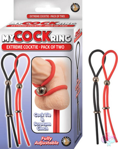 Nasstoys Sex Toys - My Cockring Extreme Cocktie-Pack of Two - Black/ Red