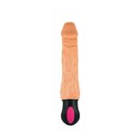 Natural Realskin Hot Cock 3 beige bendable warming realistic vibrator by Nasstoys