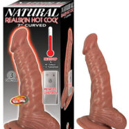 Nasstoys Sex Toys - Natural Realskin Hot Cock Curved 7" - Brown