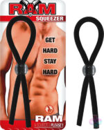 Penile rings — Nasstoys Ram Squeezer Black silicone cock ring for couples, phthalate-free and waterproof