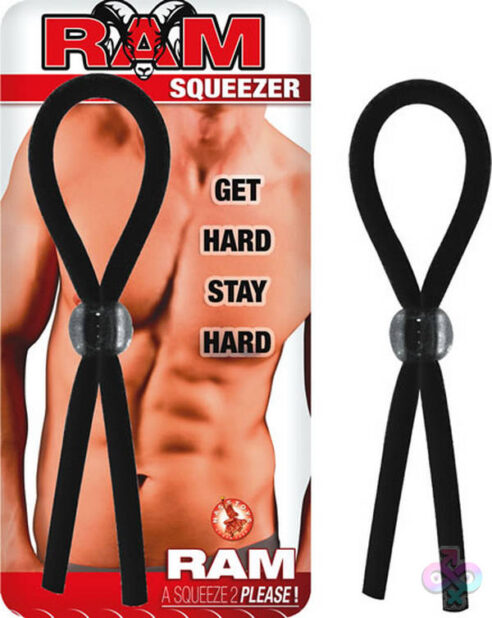 Penile rings — Nasstoys Ram Squeezer Black silicone cock ring for couples, phthalate-free and waterproof