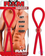 Ram Squeezer adjustable cock ring in black by Nasstoys