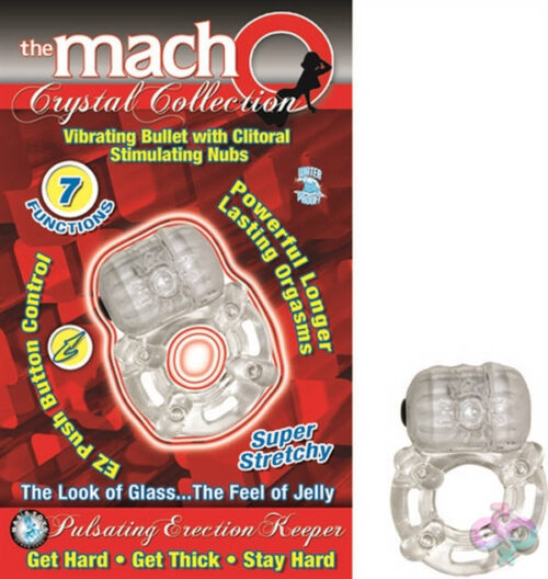 Nasstoys Sex Toys - The Macho Crystal Collection Pulsating Erection Keeper - Clear