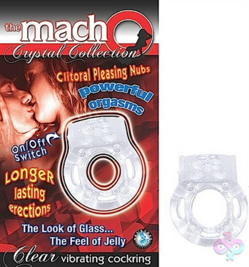 Nasstoys Sex Toys - The Macho Crystal Collection Vibrating Cock Ring- Clear