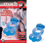 The Macho Double Ring purple vibrating cock ring by Nasstoys