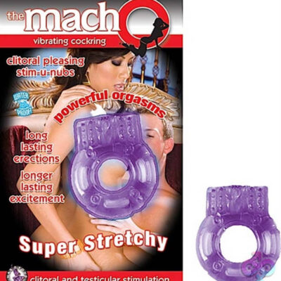 The Macho Vibrating Cock Ring in purple by Nasstoys — stretchy silicone vibrating cock ring with 7 functions