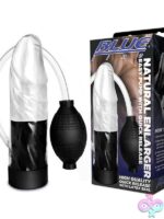 Clear and black manual enlarger pump with quick-release bulb by Blue Line Men