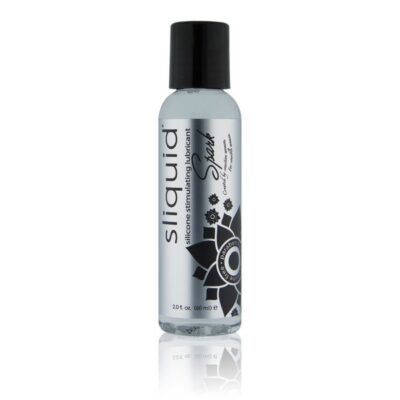 Clear stimulating silicone lubricant 2 oz bottle by Sliquid Naturals Spark