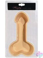 Naughty candy dish in beige glass by Kheper Games filled with colorful party candies
