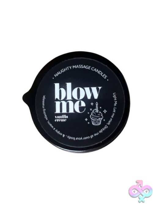 Naughty Notes Blow Me Vanilla Crème Massage Candle - Image 2