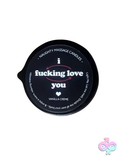 Naughty Notes I F*Cking Love You Massage Candle Tin - Image 2