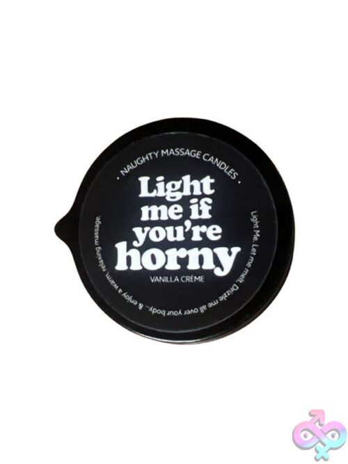 Naughty Notes Light Me If You'Re Horny Massage Candle 2 Oz. Tin - Image 2
