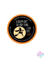 Naughty Notes Ride A Broom Massage Candle – Orange - Image 2