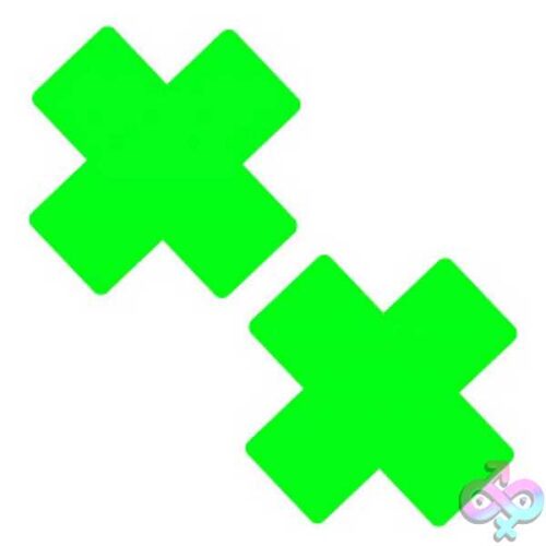 Neon Greeny Temperature Reactive X Factor Nipple Cover Pasties - Image 3