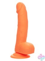 Neon Silicone Studs 6" Dildo – Orange - Image 2