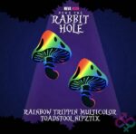 Rainbow Trippin' Psychedelic Toadstool Nipple Cover Pasties - Image 3