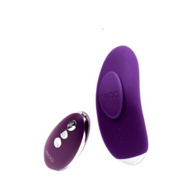 WiFi controlled vibrator Niki Purple Magnetic Panty Vibe rechargeable clit stimulator by Vedo