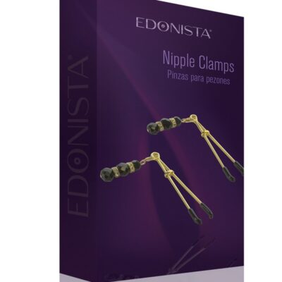 Adjustable gold metal nipple clamps by Edonista
