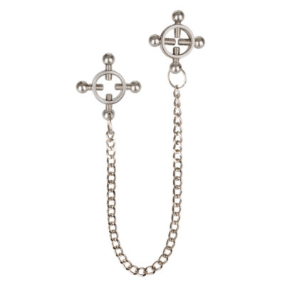 Nipple Grips 4 Point Nipple Press with Chain by CalExotics — adjustable screw clamps with teasing chain