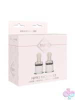 Large clear nipple suction cups with adjustable twist suction by Shots Toys