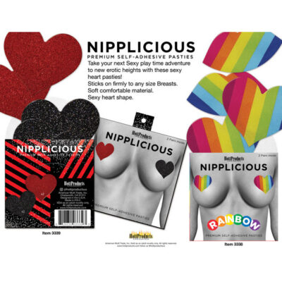 Nipplicious Heart Shape Pasties glitter red by Hott Products