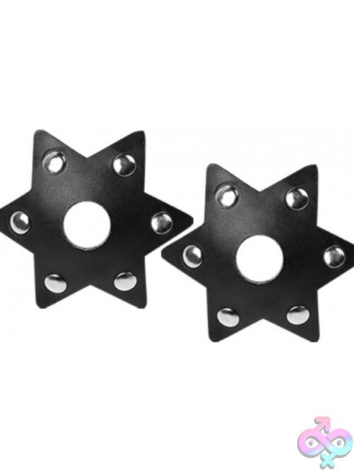 Nipplicious Star Pasties With Studs &Amp; Nipple Hole – Black - Image 2