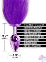 Nixie Metal Butt Plug with Faux Fur Ombre Tail – Medium Purple - Image 3