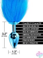 Nixie Metal Butt Plug With Ombre Tail – Blue Metallic - Image 3