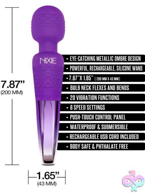 Rechargeable Wand Massager Purple Ombre - Image 3