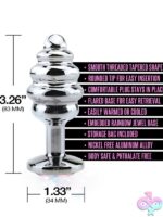 Nixie Ribbed Stainless Steel Butt Plug Honey Dipper - Image 2