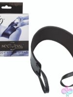 Black textured doggy style positioning strap with double-stitched handles by California Exotic Novelties