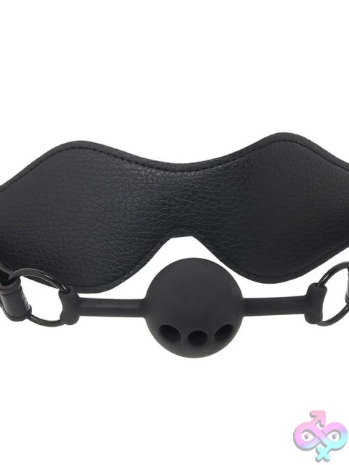 Nocturnal Collection Eye Mask &Amp; Breathable Ball Gag Set – Black - Image 2