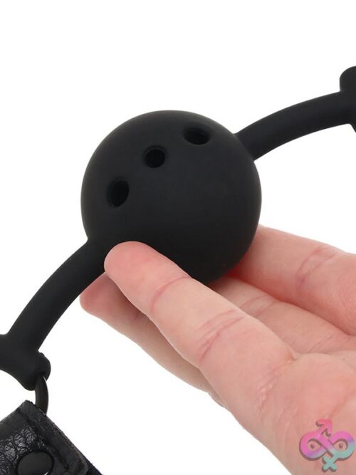 Nocturnal Collection Eye Mask &Amp; Breathable Ball Gag Set – Black - Image 3