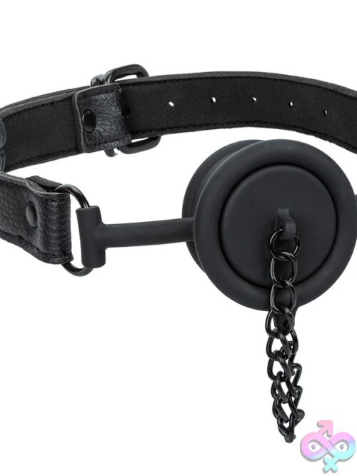Nocturnal Collection Stopper Gag – Black Silicone Bondage Gag - Image 2