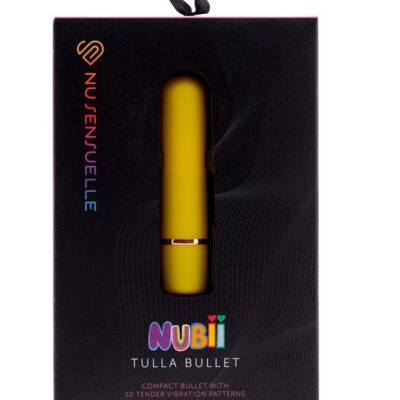 Tulla compact rounded bullet vibrator in yellow by Nu Sensuelle