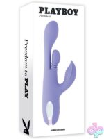 Nubbin Rubbin triple-motor rabbit vibrator in purple silicone with iridescent handle by Playboy Pleasure
