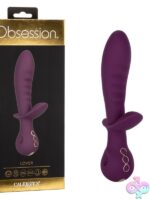 Obsession Lover deep curve rabbit vibrator in purple silicone by California Exotic Novelties
