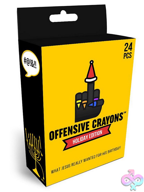 Discreet-Toys-Offensive-Crayons-Holiday-Edition-Nu-Cra-009 Offensive Crayons Holiday Edition 24-Count Set With Humorous Color Names By Wood Rocket