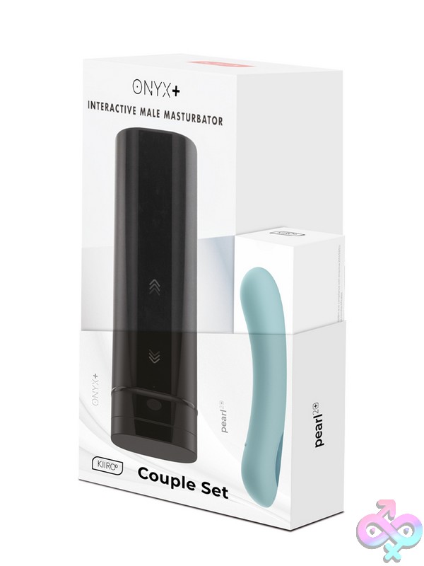 Discreet-Toys-Onyx-Pearl2-Couple-Set-Turquoise-Nu-Ko12000 Kiiroo Onyx+ And Pearl2+ App-Controlled Couple Set In Turquoise Silicone By Kiiroo