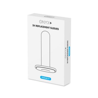 Kiiroo Onyx standard-fit TPE replacement sleeve 3-pack in white by Kiiroo