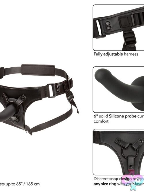 Jock Strap Harness With Silicone Probe – Black - Image 3
