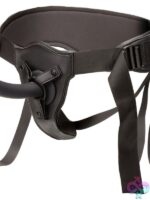 rechargeable vibrating pegging kit Onyxxx by CalExotics black silicone probe and adjustable jock harness